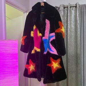 Colorful Star Patterned Women's Jacket JAYLEY Eco